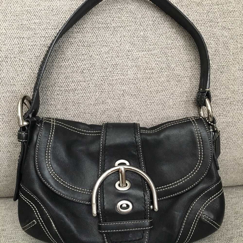 Black used Coach Purse